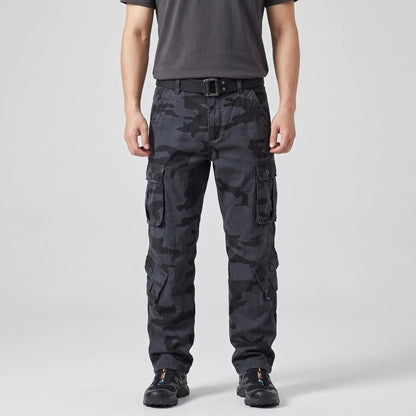 Pantaloni cargo mimetici da uomo - Pantaloni combat - 8 tasche vestibilità comoda