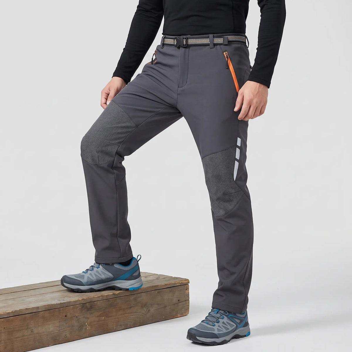 Pantaloni da trekking da uomo foderati in pile e idrorepellenti