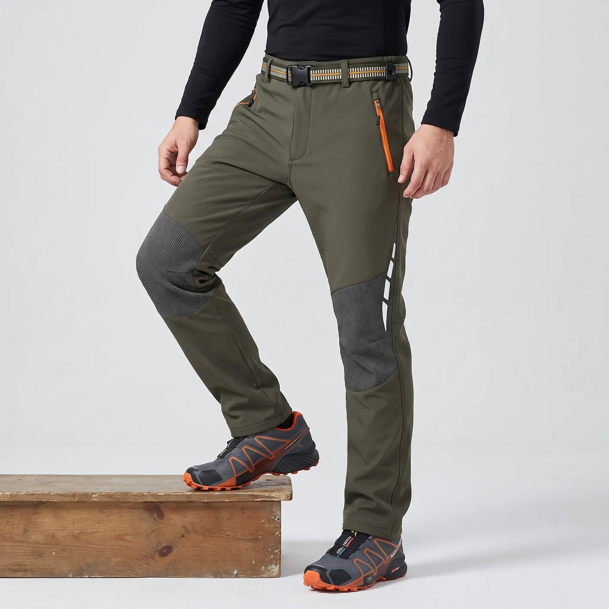Pantaloni da trekking da uomo foderati in pile e idrorepellenti