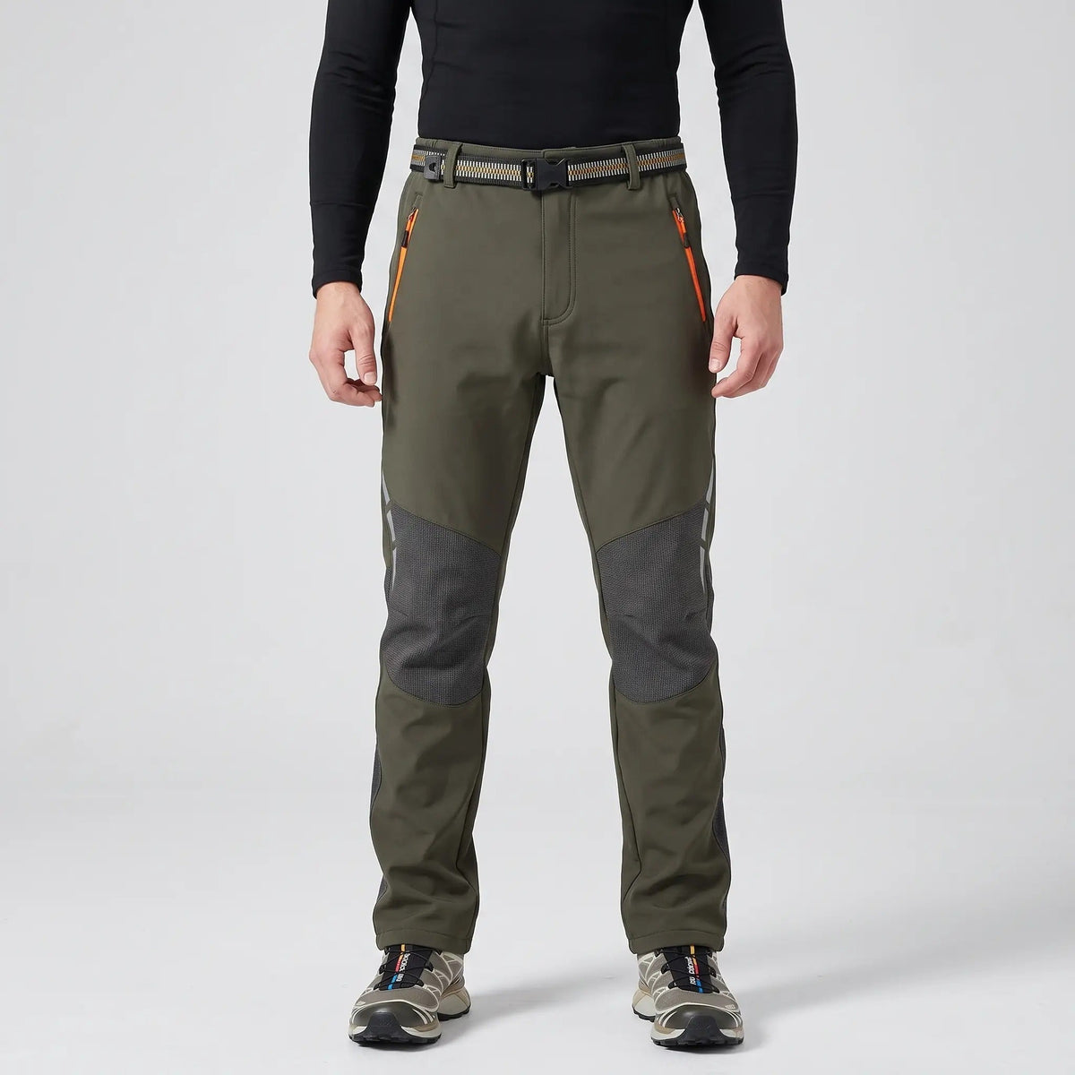 Pantaloni da trekking da uomo foderati in pile e idrorepellenti