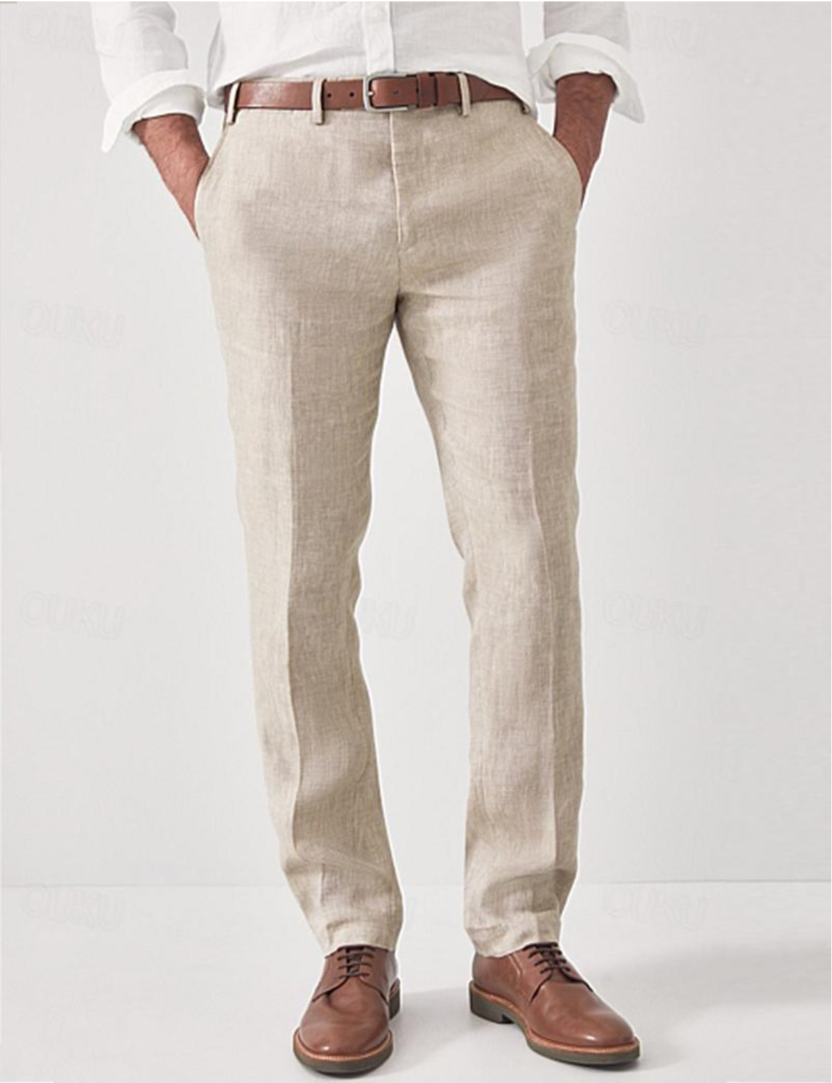 Pantaloni in lino da uomo comodi – Elias