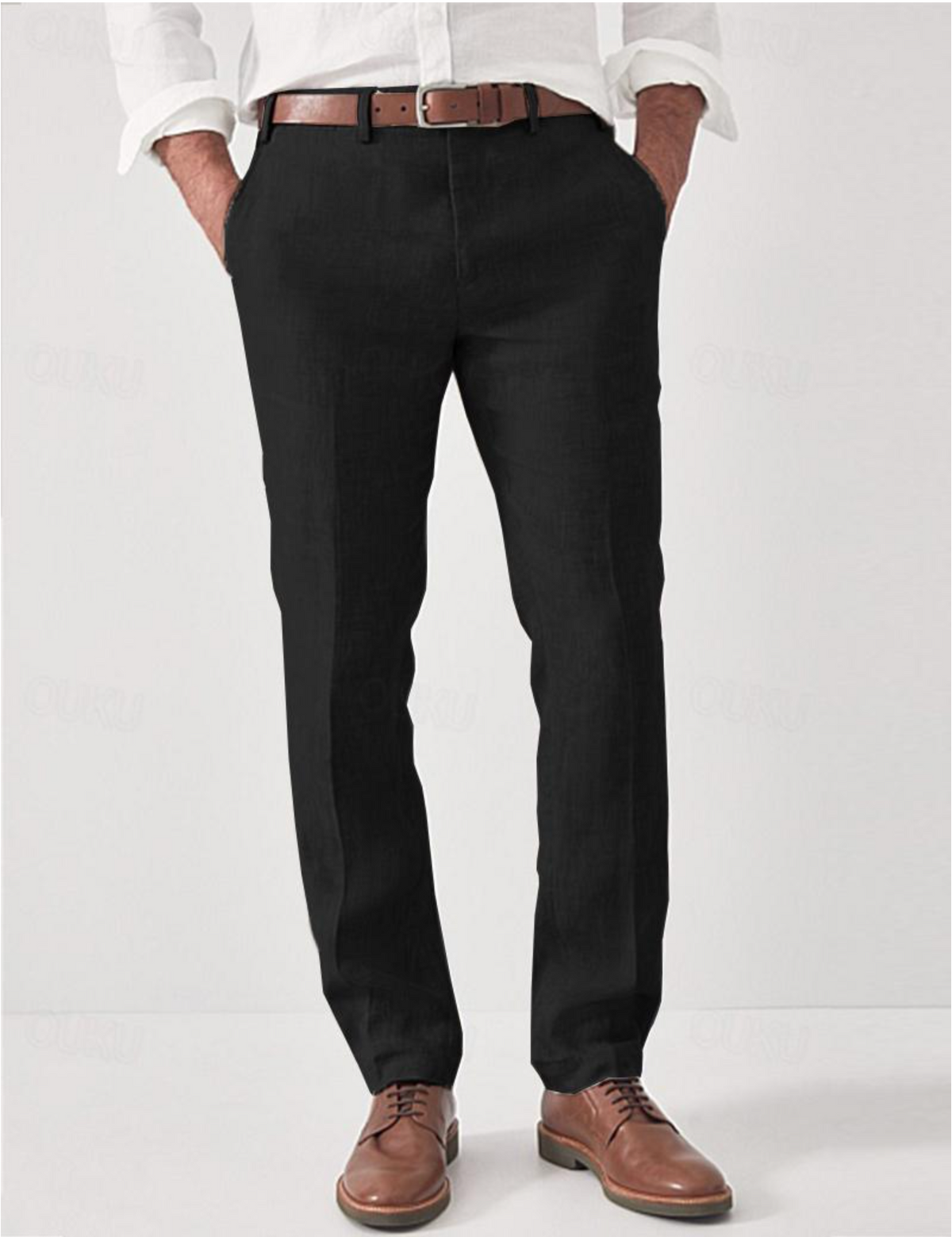 Pantaloni in lino da uomo comodi – Elias