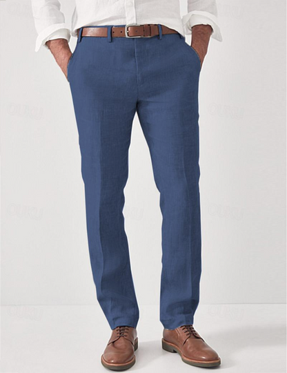 Pantaloni in lino da uomo comodi – Elias