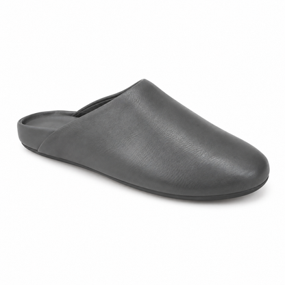 Pantofole da uomo grigie slip-on per uso quotidiano interno
