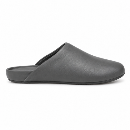 Pantofole da uomo grigie slip-on per uso quotidiano interno