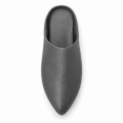 Pantofole da uomo grigie slip-on per uso quotidiano interno