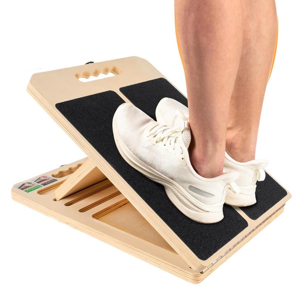Pedana inclinata regolabile in legno a 5 livelli per stretching ed esercizi