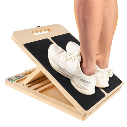 Pedana inclinata regolabile in legno a 5 livelli per stretching ed esercizi