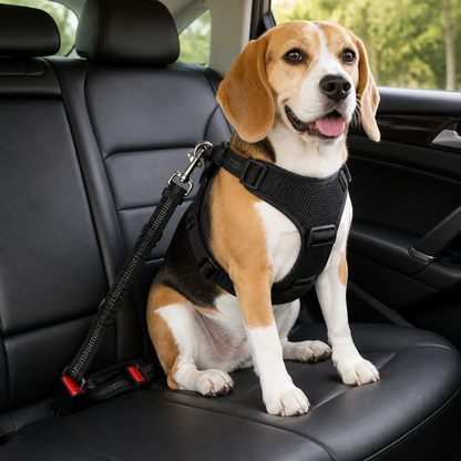 Pettorina di sicurezza auto per cani regolabile in rete traspirante