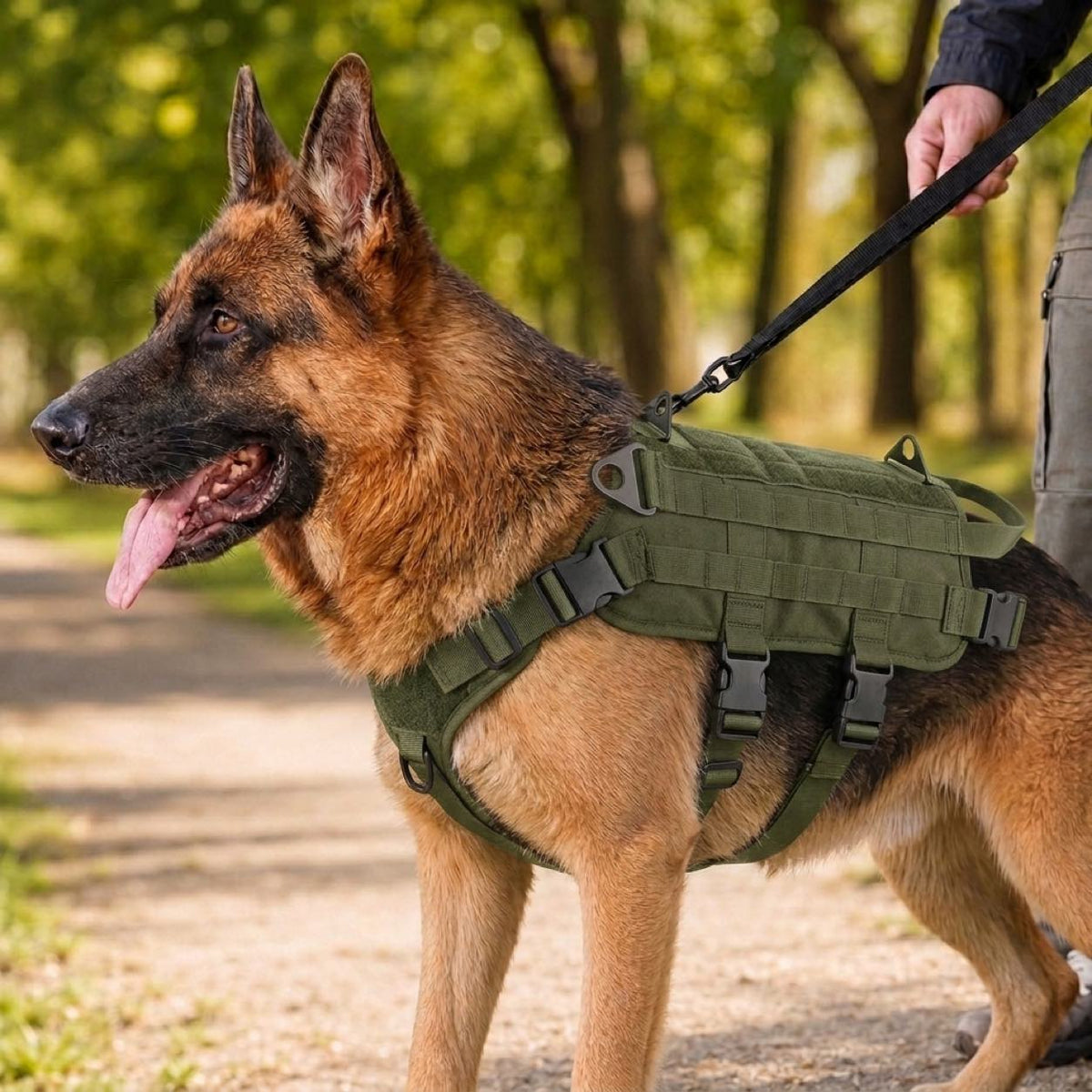 Pettorina tattica con zaino per cane per escursioni e passeggiate quotidiane – tasche rimovibili per attrezzatura e migl