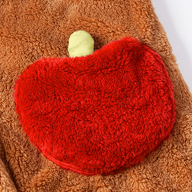 Pigiama morbido con design panda rosso per un sonno confortevole