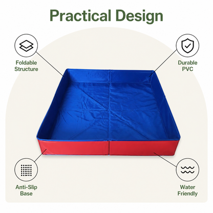 Piscina pieghevole per animali domestici (base antiscivolo in PVC)