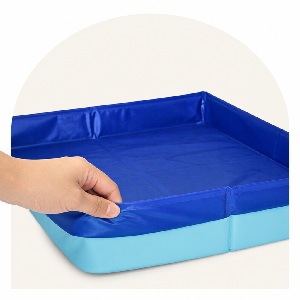 Piscina pieghevole per animali domestici (base antiscivolo in PVC)
