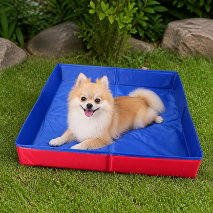 Piscina pieghevole per animali domestici (base antiscivolo in PVC)