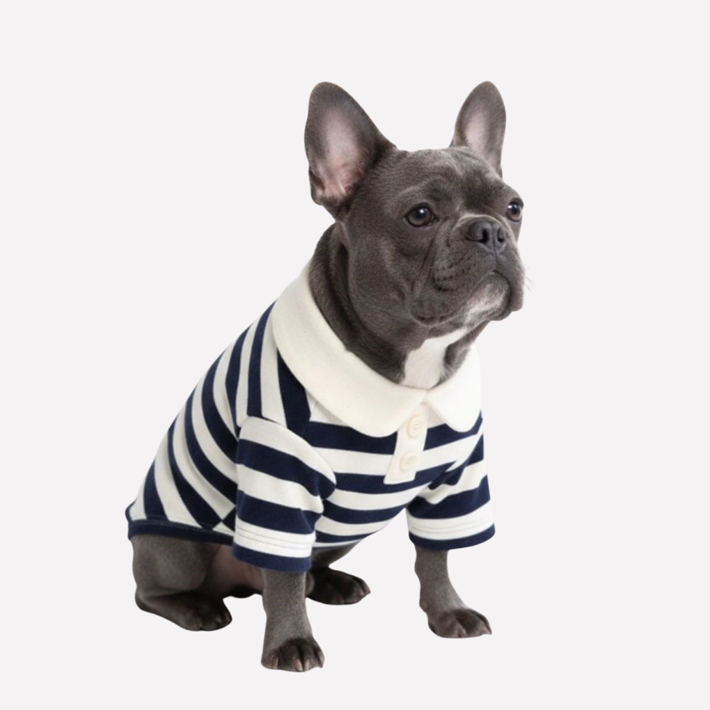 Polo a righe classico per cani