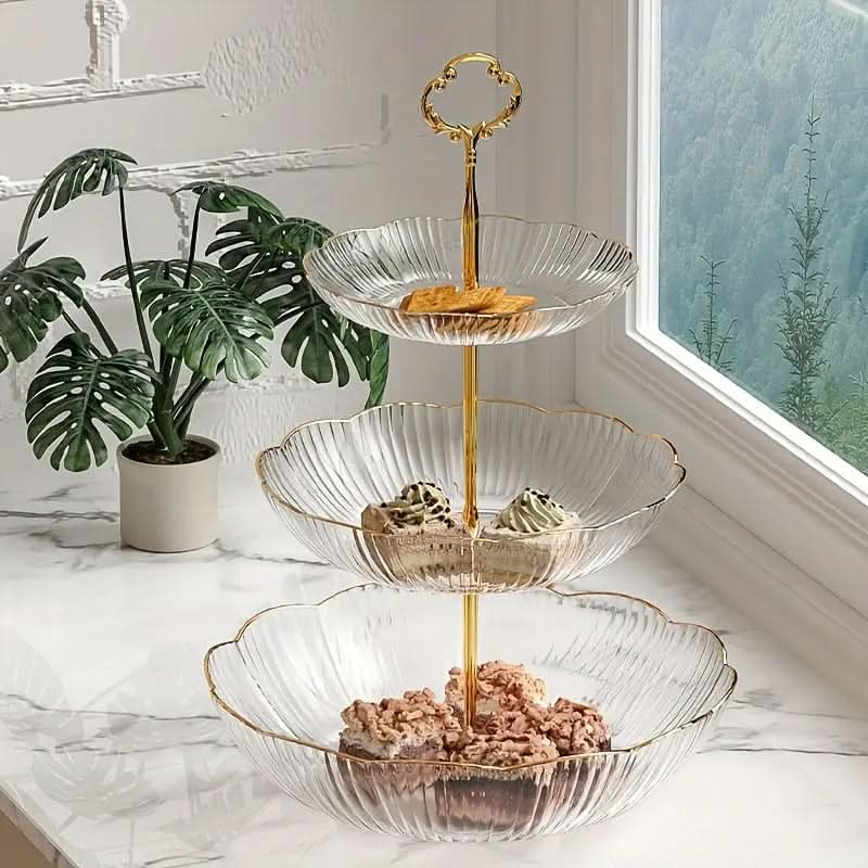 Portafrutta a 3 ripiani moderno e organizer
