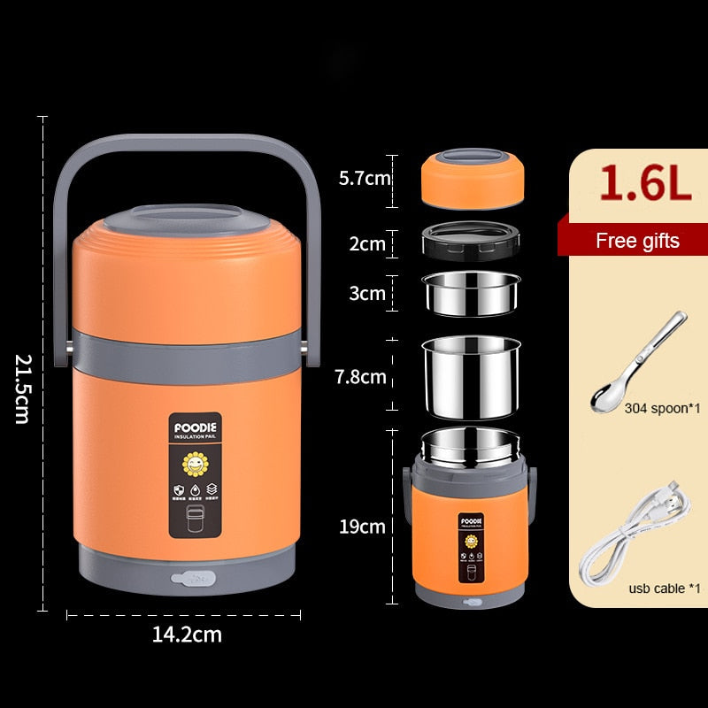 Portapranzo Termico USB in Acciaio Inox 304 Rassivo