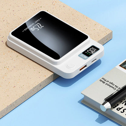 Power bank magnetico, ricarica wireless 15 W e ricarica rapida via cavo 22,5 W, display LED, 10000 o 20000 mAh, 4 colori