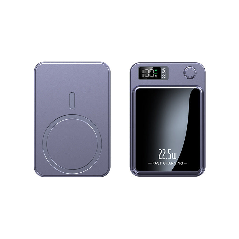 Power bank magnetico, ricarica wireless 15 W e ricarica rapida via cavo 22,5 W, display LED, 10000 o 20000 mAh, 4 colori