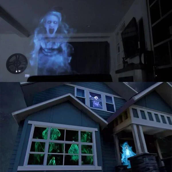 Proiettore Halloween | Finestre e interni | 12 film inclusi | Installazione facile