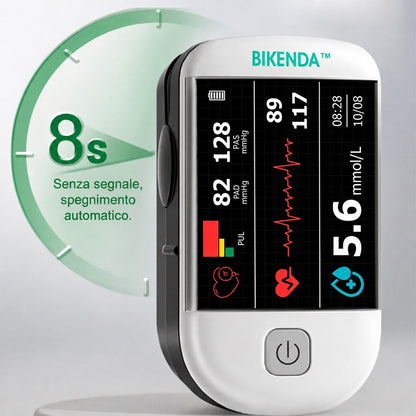 Pulsossimetro compatto con display OLED per ossigeno e battito VitalCheck