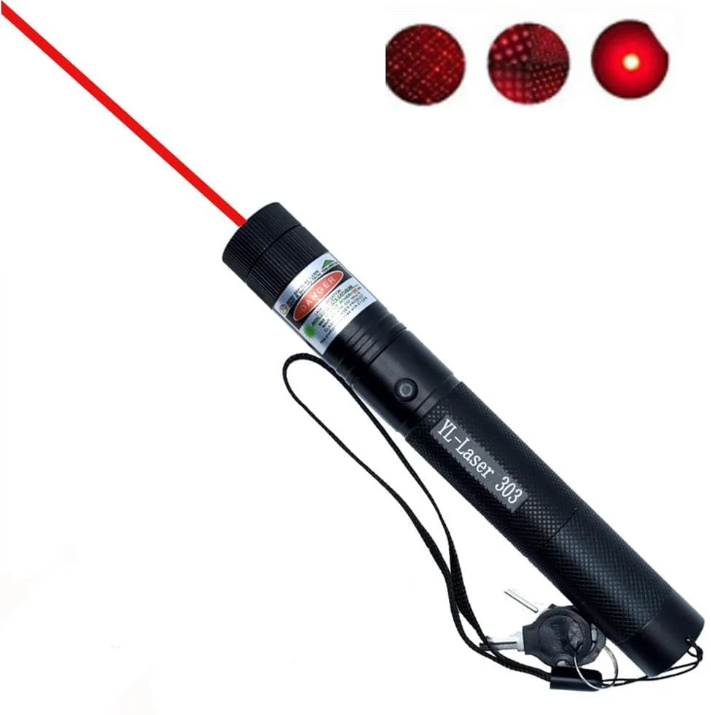 Puntatore laser ad alta potenza con fascio verde e rosso per lunghe distanze
