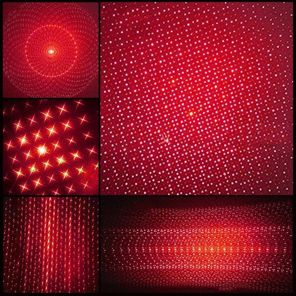 Puntatore laser rosso ricaricabile con set torcia multiuso