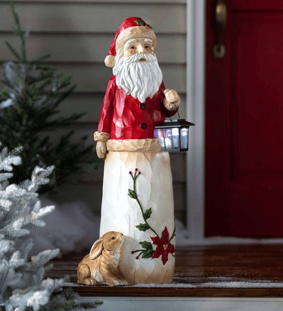 Pupazzo di neve e Babbo Natale Woodland