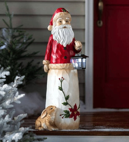 Pupazzo di neve e Babbo Natale Woodland