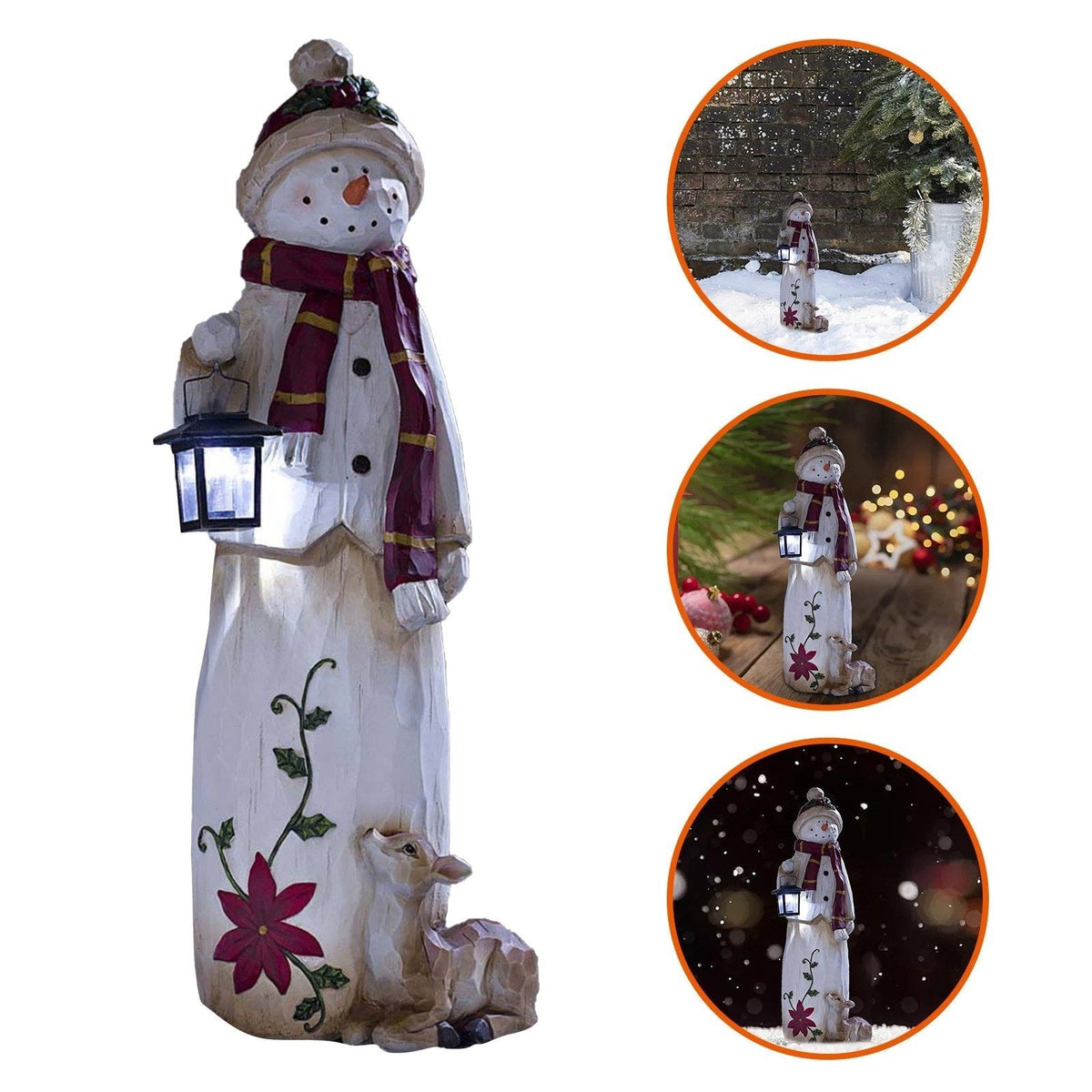 Pupazzo di neve e Babbo Natale Woodland