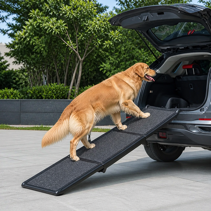 Rampa pieghevole lunga per cani con protezioni laterali (supporta 68 kg)