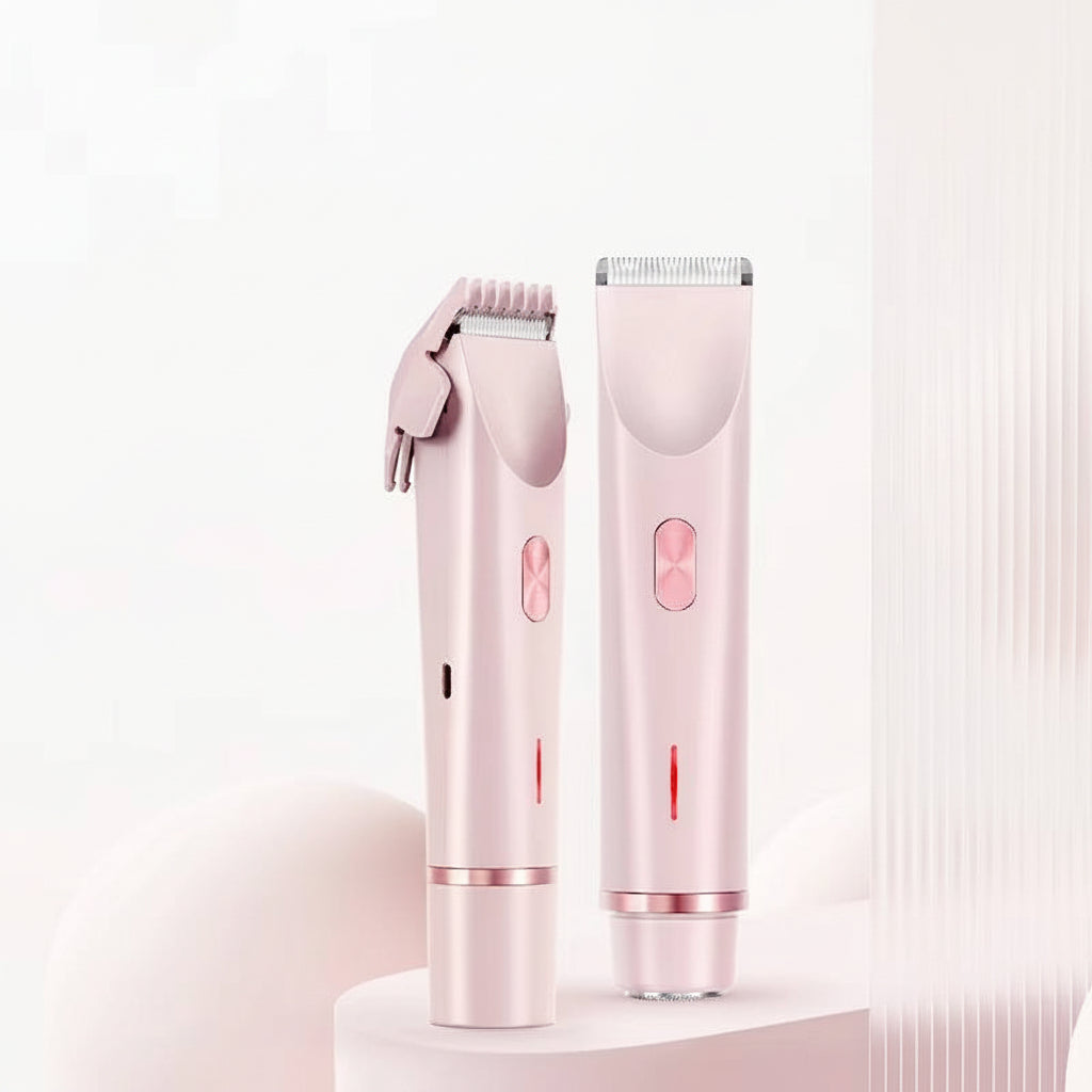 Rasoio elettrico 2 in 1 per donna con regolabarba ricaricabile e testina rotante