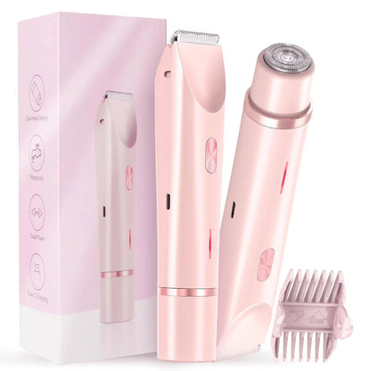 Rasoio elettrico 2 in 1 per donna con regolabarba ricaricabile e testina rotante