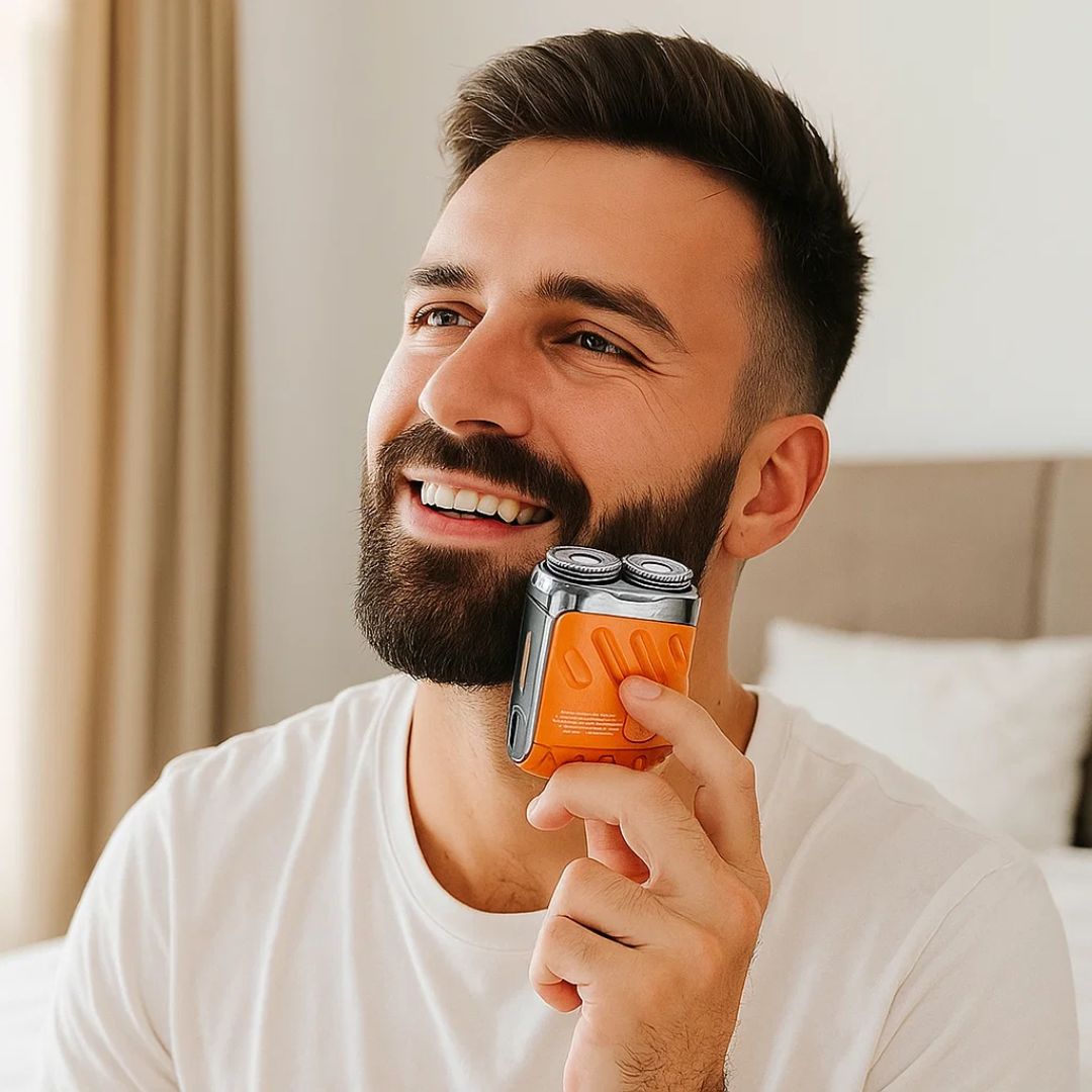 Rasoio Elettrico Rotante SmoothEdge – Lame a Doppio Anello – Resistente all'Acqua
