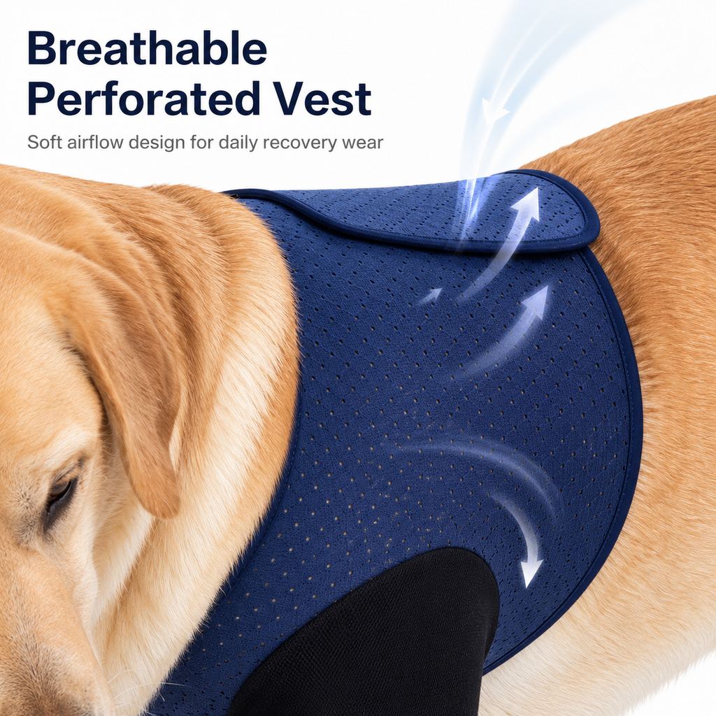 Rassivo PawGuard Protezione Doppia per Zampe Anteriori Cani - Tutore Anti-Leccamento Senza Collare per Post-Operatorio, 