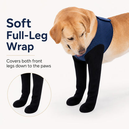 Rassivo PawGuard Protezione Doppia per Zampe Anteriori Cani - Tutore Anti-Leccamento Senza Collare per Post-Operatorio, 