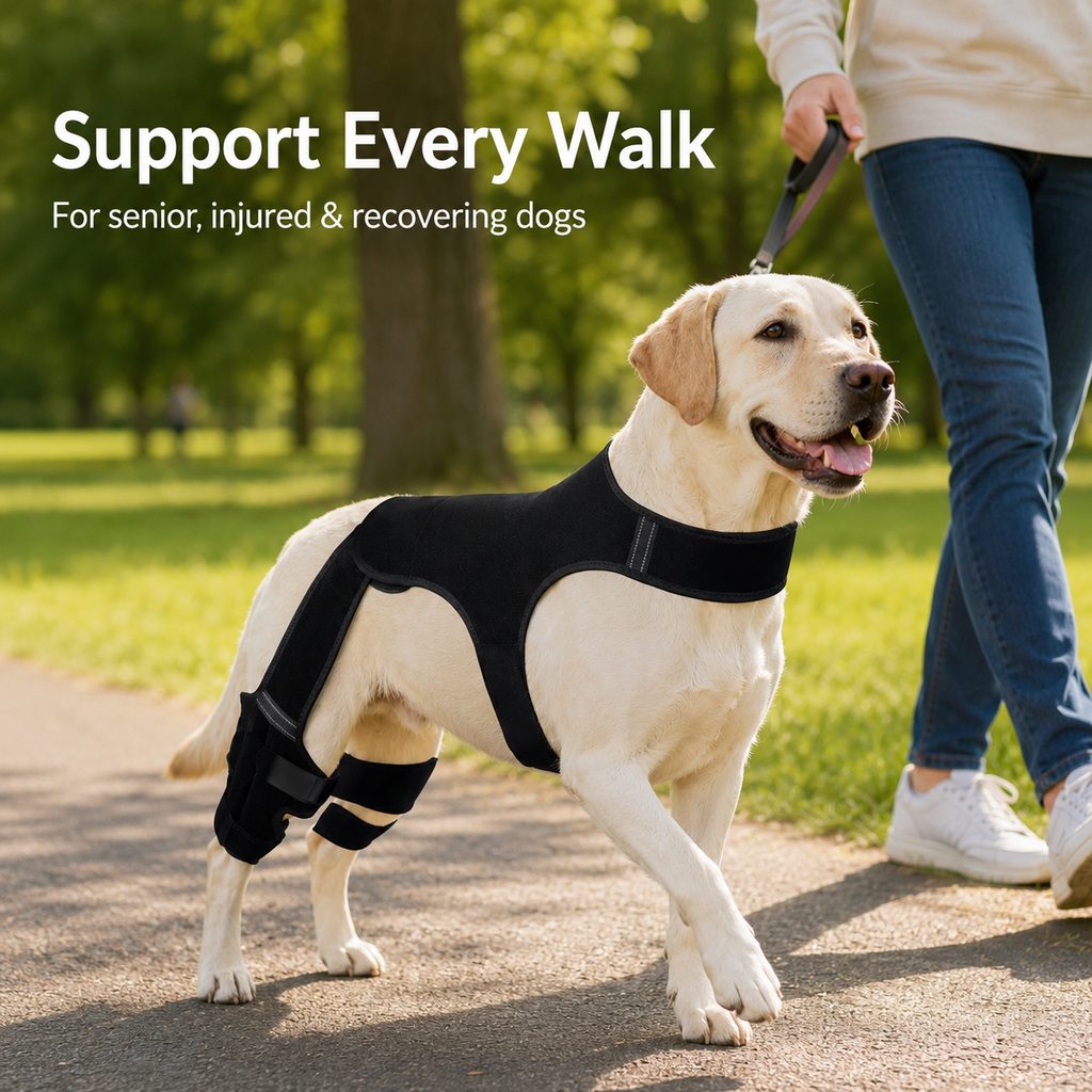 Rassivo RearGuard tutore di supporto per zampe posteriori del cane - fascia stabilizzante antiscivolo per cani anziani, 
