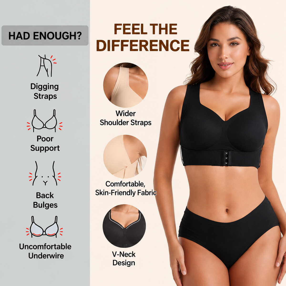 Reggiseno correttore posturale con supporto