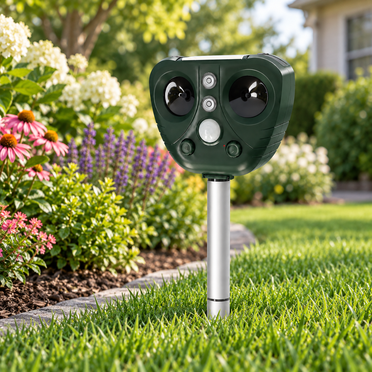 Repellente Solare a Ultrasuoni per Uccelli da Giardino e Cortile