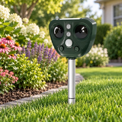 Repellente Solare a Ultrasuoni per Uccelli da Giardino e Cortile