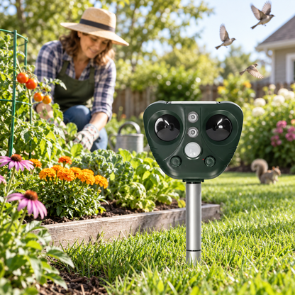 Repellente Solare a Ultrasuoni per Uccelli da Giardino e Cortile