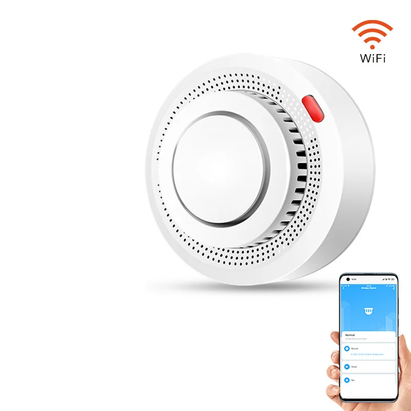 Rilevatore di fumo e calore WiFi smart con allarme antincendio