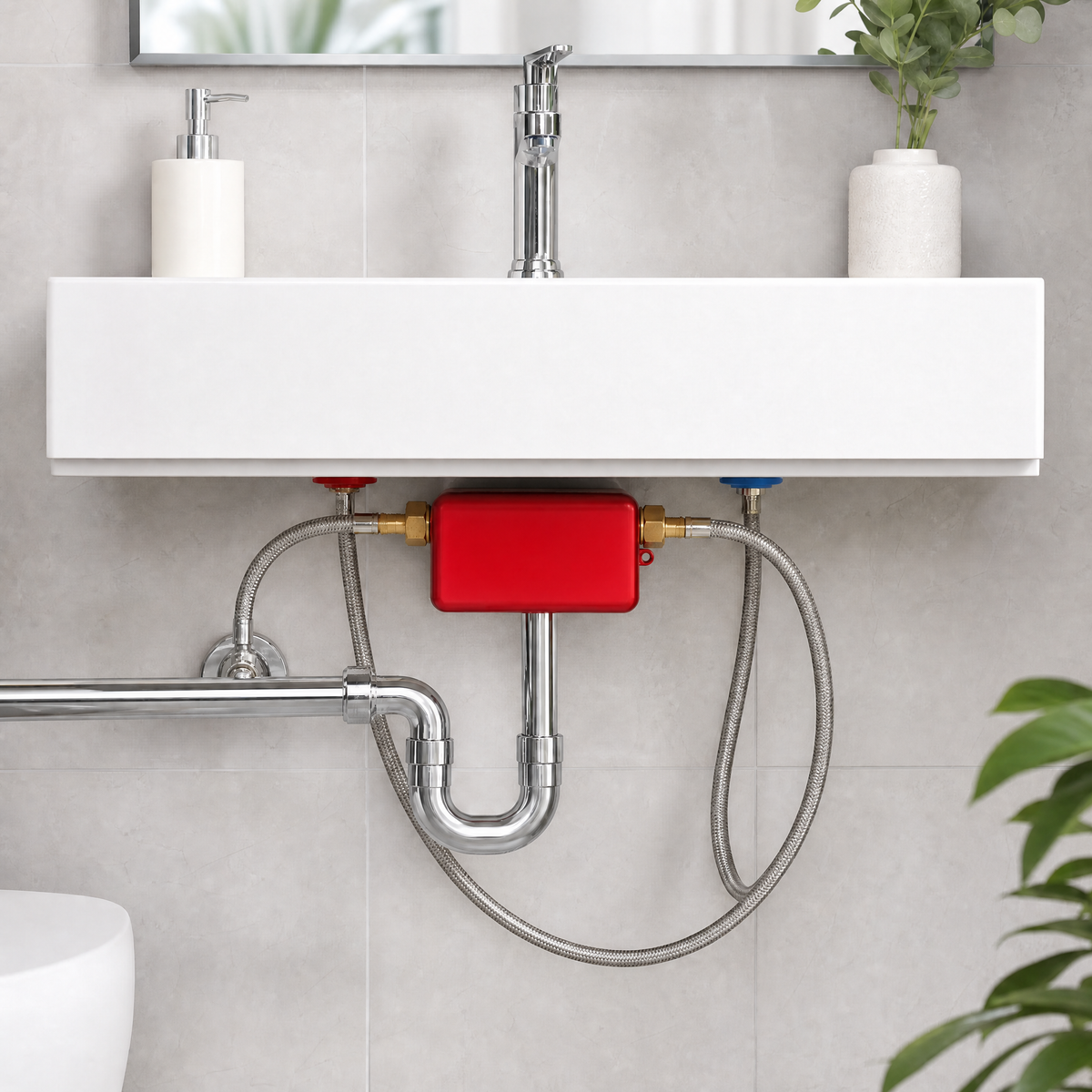 Scaldabagno elettrico istantaneo con protezione di temperatura