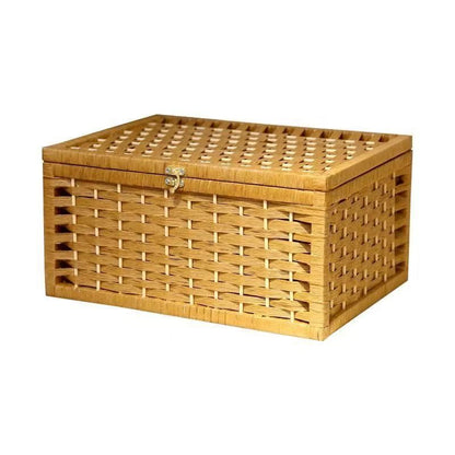 Scatola portaoggetti in rattan