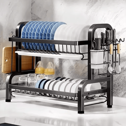 Scolapiatti a Due Livelli – Ordine e Stile in Cucina