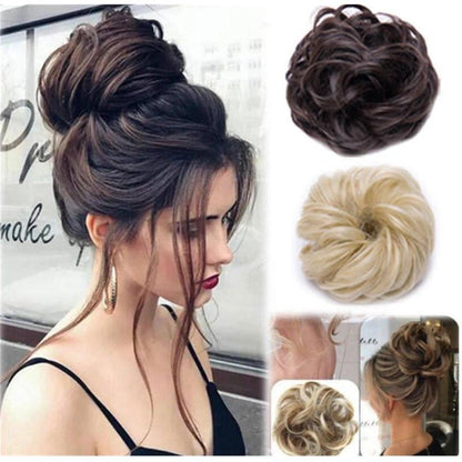 Scrunchie con Chignon Finto per Capelli Spettinati