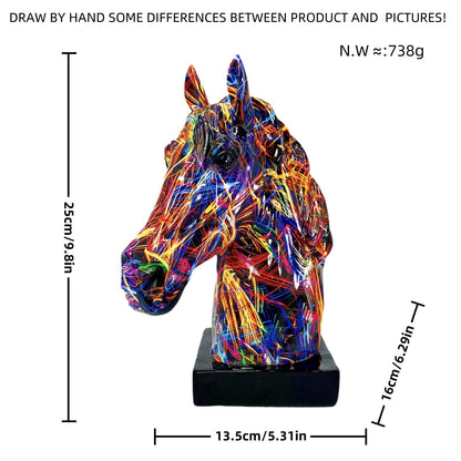 Scultura artistica di cavallo in resina di alta qualità