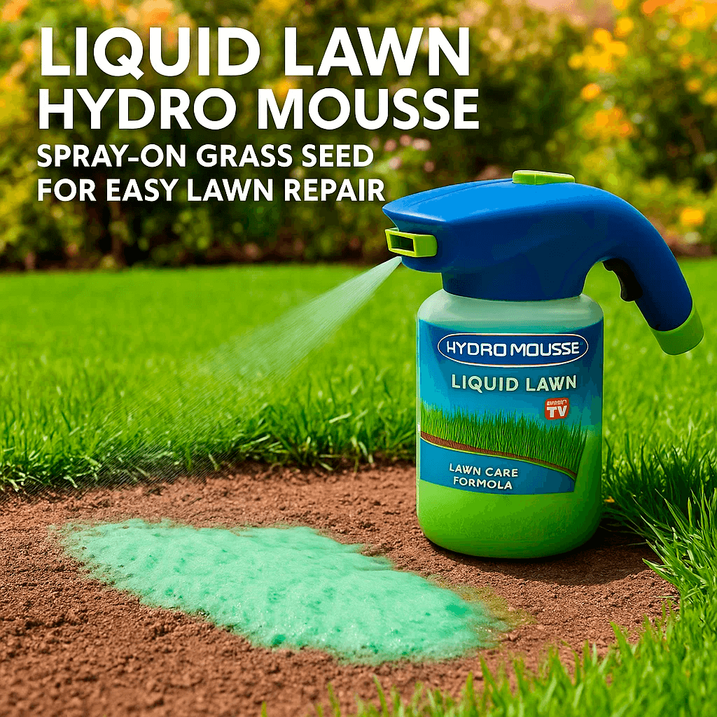 Sementi per prato liquide Hydro Mousse spray | Applicazione facile per prati irregolari e zone ad alto calpestio