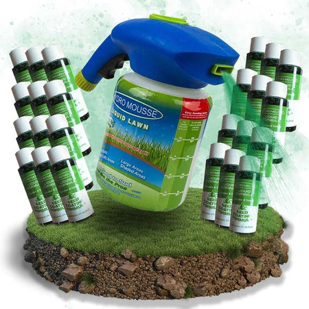 Sementi per prato liquide Hydro Mousse spray | Applicazione facile per prati irregolari e zone ad alto calpestio