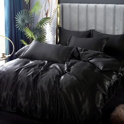 Set biancheria da letto in raso di seta di lusso